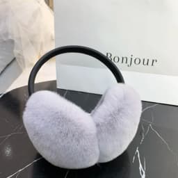 Natural 100% Rex Rabbit Fur Earmuffs Y2k Ear Muffs for Women Winter Apparel Accessories Headphones Cute Fur Earmuffs for Kids