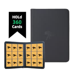 360 Cards Trading Card Binder 9-Pocket PU Leather Album, Portable Card Holder for TCG Game Cards Sports Cards, Collector Album