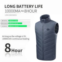 High Quality Smart Safety Outdoors Heated Vest Coat Jackets Men's Women's Heating USB Electric Jacket Warm Clothing Plus Size