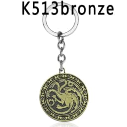 Dragon House Keychain Targaryen Dragon Shape Keyring for Fan Collection Accessories Friends Gift
