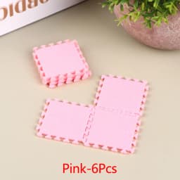 6Pcs 1:12 Dollhouse Miniature Seamed Rug Carpet Multicolor Mat Carpet House Living Room Furniture Living Scene Decor Toy