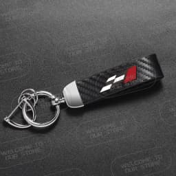 Leather For Race Flag Logo Keyring Emblem Cordoba Tarraco Ibiza Leon VZ Ateca Mii FR Car Carbon Fiber Rope Keychain Key Ring
