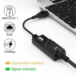 10/100/1000Mbps USB 3.0 Wired Network Card USB to RJ45 Type C to RJ45 LAN Ethernet Adapter for PC Macbook Windows Laptop Game