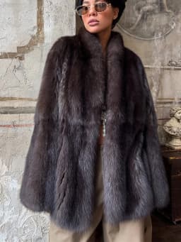 Women Brown Medium-length Fur Coat Lapel Hidden Button Loose Elegant Outerwear 2025 Fashion Office Lady Commute Overcoat New