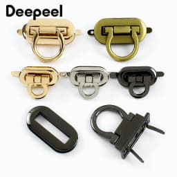 1/2/3/5Pcs Metal Square Turn Twist Locks Women's Bag Lock Buckle Decorative Handbag Closure Clasps Hardware Accessories