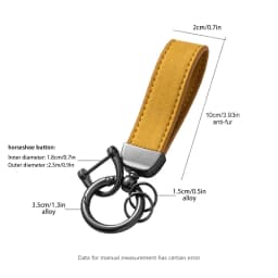 Multiple Colors Luxury Car Keychain Suede Leather Key Chain Pure Color Buckle Car Keyring Accessories Key Lanyard Gift