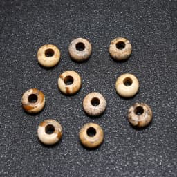 10Pcs Natural Crystal Agate Stone Big Hole Beads Abacus Spacer Beads Crafts Supplies for Jewelry Making DIY Bracelet Accessories