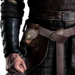 Steampunk Medieval Punk Style Fanny Packs for Men Pu Leather Coin Purse Hangable Belt Waist Bag Drawstring Hip Belt Bag Cosplay