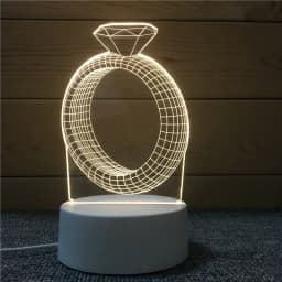3D Acrylic LED Night Light USB Powered Bedroom Bedside Decor Night Lamp Birthday Kid Gifts Table Ornaments Novelty Lighting