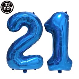 Blue Large Numbers Balloon 32 Inch 0 1 2 3 4 5 6 7 8 9 Birthday Digit Bachelorette Balloons Figure Golob Party Ballon Decoration