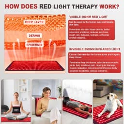 480 Pcs Leds Red and Infrared Light Belt 660nm&850nm for Waist Leg Arm Shoulder Body Fatigue Relief