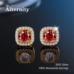 100% Moissanite S925 Sterling Silver Stud Earrings For Women And Men With 2 Certificates Pass Diamond Tester Pen Fine Jewelry