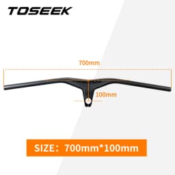TOSEEK Mtb Handlebars And Stem 28.6mm-17Degree Carbon Integrated Handlebar For Mountain Bike 660~80070/80/90/100mm Bicycle Parts