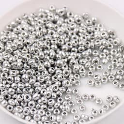 Size 1.5mm 2mm 3mm 4mm Electroplating Silver Bronze Metal Color Millet Beads Diy Handmade String Necklace Scattered Beads