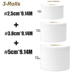 3-Rolls Foam Sport Underwrap Athletic Foam Tape Sports Pre Wrap Athletic Tape for Ankles Wrists Hands and Knees