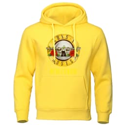 Guns N' Roses We'Re Back Metal Rock Style Hooded Mens Hip Hop Crewneck Hoodies Autumn Oversize Hoodie Harajuku Unisex Clothing