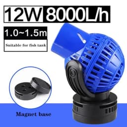 220V 6-26W Aquarium Wave Maker Submersible Circulation Power Pump with Magnet Suction Base Adjustable Flow Rate Marine Fish Tank