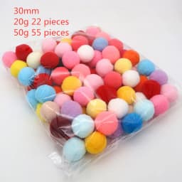 8-30mm Mixed Fluffy High Elasticity Soft Pompoms Home Furnishings Diy Hand-sewn Craft Children's Toys Wedding Decoration 20-50g