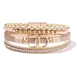 Leather Wrap Bracelet for Women, Boho Western Layered Cuff Jewelry | Stackable , Pairs with Boho Western Outfits, Gift for Women