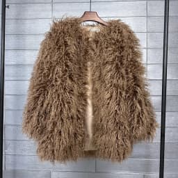 Mongolia Sheep Fur Women Medium Long Coat Jacket Colorful Warm Faux Fur Plush Coats Female Jacket Autumn Winter Furry Outerwear