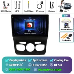 Android 16 Carplay DSP WIF+4G Car Radio GPS Multimedia Player For Citroen C4 C4L DS4 2013 2014 2015 2016 2017 Stereo 360 Camera