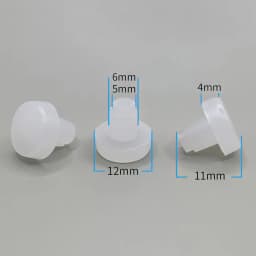 50Pcs Transparent Black Rubbber Anti Collision Hole Plugs 5mm 6mm Foot Pad Fasteners Screws Door Bumper Furniture Accessories