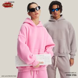 ZODF Retro 2025 Winter Man Washed Boxy Fleece Hoodies Unisex 370gsm Loose Hooded Pullovers Sweatshirt Streetwears HY1129
