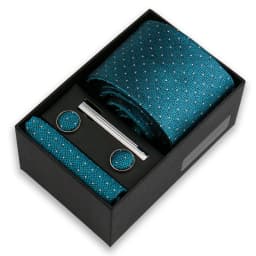 Luxury Tie Set For Men Business Gift Box Wedding Party Fashion Men Tie Set Paisley Handchief Cufflink Tie-Clip Suit Gift For Man