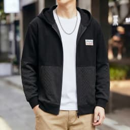 Spring Autumn Plus Size Hooded Cardigan Sweatshirt for Men Trendy Brand Minimalist Loose-fit Style Patchwork Ideal 170kg 12XL