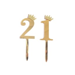 Happy Birthday Cake Topper Wedding Decorations Acrylic Cake Topper Gold Silver Numbers 10 16 18 20 30 Cake Decoration Tools