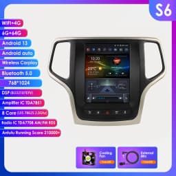 9.7"7862 Carplay Android Auto Car radio for Jeep Grand Cherokee WK2 2014-2022 multimedia GPS navi Stereo 2din Autoradio SWC FM