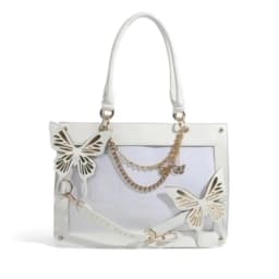 Labyrinth Butterfly Spider Web Letter Chain Handbags DIY Transparent Ita Bag Y2K Lolita Gothic Tote Vintage Fashion Shoulder Bag