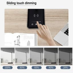 LED USB Charging Lamp Touch Folding Table Portable 3Color Work Office Rechargeable Wireless Phone Charger Light for Bedroom
