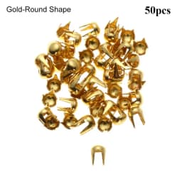 50Pcs 3mm Mini Buckle Round Bead Claw Hammer Ultra-small Metal Buckles Stuffed Toys DIY Doll Clothes Doll Accessories