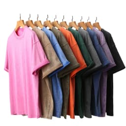 DTG Printing Customize Your Design or Like Photos Summer Mens T-Shirt Vintage Washed Hip Hop Style 100% Cotton Oversized Tees