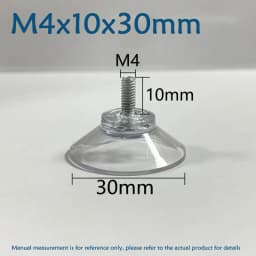 M4 M5 M6 M8 Transparent Suckers With Screw PVC Plastic Sucker Pad Holder Turn Nut Glass Table Tops Storage Tool Hooks