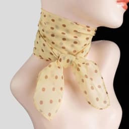 Summer Polka Dot Print Artificial Silk Scarf Thin Neck Warp Chiffon Soft Shawl Beach Sunscreen Square Women Neck Scarves
