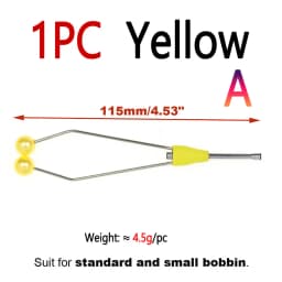 Bimoo Steel-Alloy and Bi-ceramic Tip Fly Tying Bobbin Holder Standard & Small Thread Bobbin Fishing Dry Wet Fly Lure Making Tool