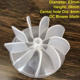 1Pc Small Power Mini Plastic Fan Blade 4/6 Leaves Power Hair Dryer Motor Fan Leaf For Hairdryer Motor Accessories