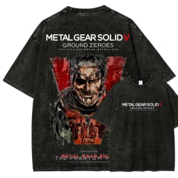 Metal Gear Solid Washed T-shirt 2026 New Model personality Clothes shirt Year round clothing Streetwear Trendy high quality soft