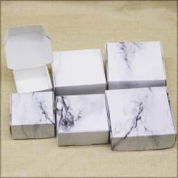 10pcs Kraft blank window gifts box Marbling style pape Merry chirstmas gifts candy favors package box party suppiles