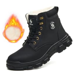 Men Winter Work Safety Boots Lightweight Steel Toe Work Shoes Men Waterproof Warm Security Protection Safety Shoes
