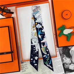 Brand Design Twill 100% Mulberry Silk Scarf for Women Luxury Fashion Scarf Lady Foulard Skinny Bag Scarves Hot Sale Neckerchief