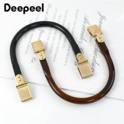 2/4Pcs Deepeel Acrylic Bag Handle U Shape Purse with Metal Ends for Handbag Tote DIY Replacement Hardware Accessories