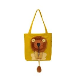 New Small Lion Cat Bag Shoulder Bag Diagonal Cross Handbag Small Kind Dog Animal Cartoon Canvas Pet Bag Ladies' And Children Bag