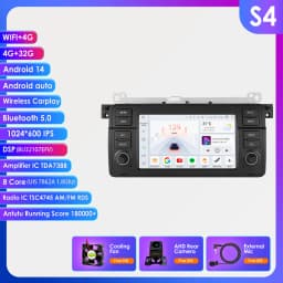 Hizpo 8 Core Android 14 Car Multimedia Radio For BMW E46 M3 Rover 75 Coupe 318/320/325/330/335 GPS CarPlay AUTO 4G Navigation