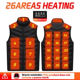 Heated Vest 26 Areas Men Heating Jacket Heated Winter Womens Heater Jacket Thermal Vest Body Warmer Outdoor Sports Coat 6XL