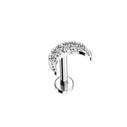 ASTM F136 G23 Titanium Flower Moon Heart Threadless Piercing Leaf Drop Pin Push in Lip Stud Daith Conch Earring 16G 18G 20G