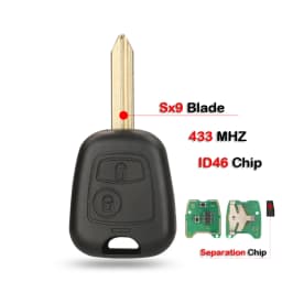 jingyuqin Remote Car Key 433mhz ID46 For aygo Peugeot 106 107 206 306 307 207 407 Partner For Citroen C1 C2 C3 C4 Saxo Picasso