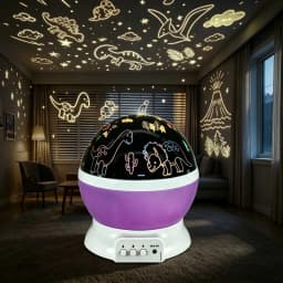 LED Night Lamp Jurassic Park Dinosaur Projector Light Automatic Color Change USB RGB Lights For Children's Room Birthday Party